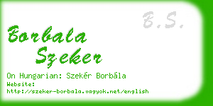 borbala szeker business card